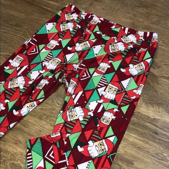 LulaRoe tall & curvy santa Christmas soft Leggings - Picture 2 of 4